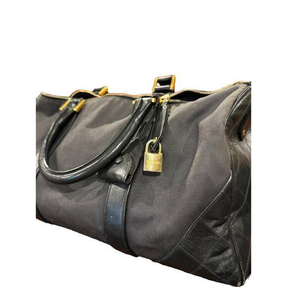 Chanel Vintage Leather + Nylon Duffel - Picture 5 of 8